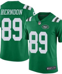 Nike New York Jets #89 Chris Herndon Green Stitched NFL Limited Rush Jersey