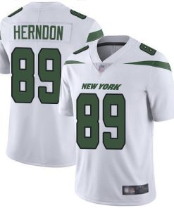 Nike New York Jets #89 Chris Herndon White Stitched NFL Vapor Untouchable Limited Jersey