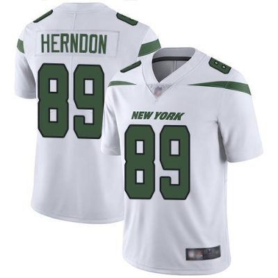 Nike New York Jets #89 Chris Herndon White Stitched NFL Vapor Untouchable Limited Jersey