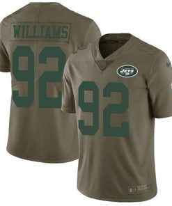 Nike New York Jets #92 Leonard Williams Olive Stitched NFL Limited 2017 Salute to Service Jersey