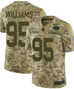 Nike New York Jets #95 Quinnen Williams Camo Stitched NFL Limited 2018 Salute To Service Jersey