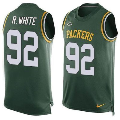 Nike Packers #92 Reggie White Green Team Color Stitched Limited Tank Top Jersey
