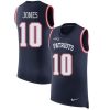 Nike Patriots #10 Mac Jones Edelman Navy Blue Team Color Stitched NFL Limited Rush Tank Top Jersey