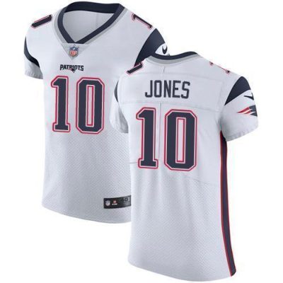 Nike Patriots #10 Mac Jones White Stitched NFL Vapor Untouchable Elite Jersey