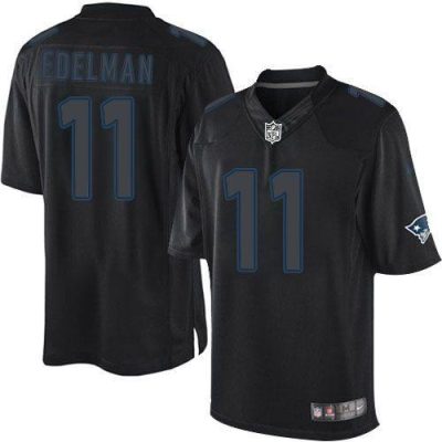 Nike Patriots #11 Julian Edelman Black Stitched NFL Impact Limited Jersey