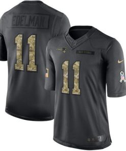 Nike Patriots #11 Julian Edelman Black Stitched NFL Limited 2016 Salute To Service Jersey