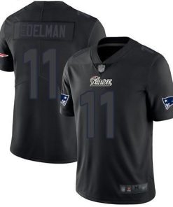 Nike Patriots #11 Julian Edelman Black Stitched NFL Limited Rush Impact Jersey