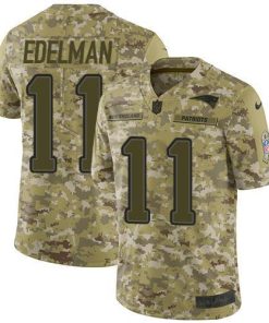 Nike Patriots #11 Julian Edelman Camo Stitched NFL Limited 2018 Salute To Service Jersey