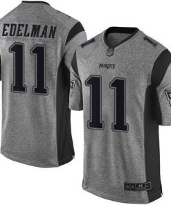 Nike Patriots #11 Julian Edelman Gray Stitched NFL Limited Gridiron Gray Jersey