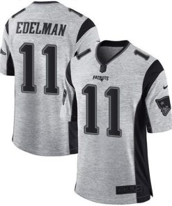 Nike Patriots #11 Julian Edelman Gray Stitched NFL Limited Gridiron Gray II Jersey