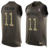 Nike Patriots #11 Julian Edelman Green Stitched NFL Limited Salute To Service Tank Top Jersey