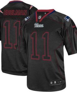 Nike Patriots #11 Julian Edelman Lights Out Black Stitched NFL Elite Jersey