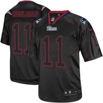 Nike Patriots #11 Julian Edelman Lights Out Black Stitched NFL Elite Jersey