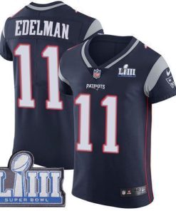 Nike Patriots #11 Julian Edelman Navy Blue Team Color Super Bowl LIII Bound Stitched NFL Vapor Untouchable Elite Jersey