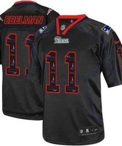 Nike Patriots #11 Julian Edelman New Lights Out Black Stitched NFL Elite Jersey