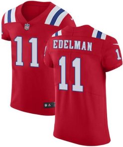 Nike Patriots #11 Julian Edelman Red Alternate Stitched NFL Vapor Untouchable Elite Jersey
