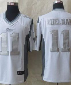Nike Patriots #11 Julian Edelman White Stitched NFL Limited Platinum Jersey
