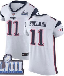 Nike Patriots #11 Julian Edelman White Super Bowl LIII Bound Stitched NFL Vapor Untouchable Elite Jersey