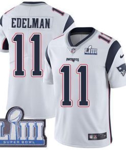 Nike Patriots #11 Julian Edelman White Super Bowl LIII Bound Stitched NFL Vapor Untouchable Limited Jersey
