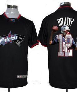 Nike Patriots #12 Tom Brady Black NFL Game All Star Fashion Jersey
