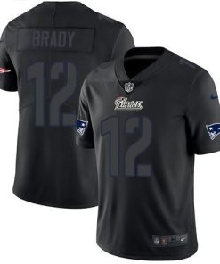 Nike Patriots #12 Tom Brady Black Stitched NFL Limited Rush Impact Jersey