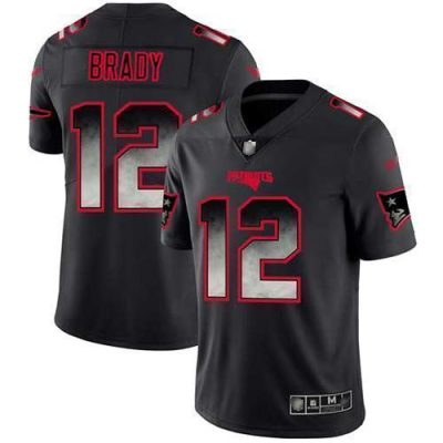 Nike Patriots #12 Tom Brady Black Stitched NFL Vapor Untouchable Limited Smoke Fashion Jersey