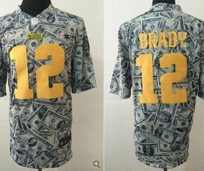 Nike Patriots #12 Tom Brady Dollar Fashion Stitched NFL Elite Jersey