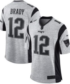 Nike Patriots #12 Tom Brady Gray Stitched NFL Limited Gridiron Gray II Jersey
