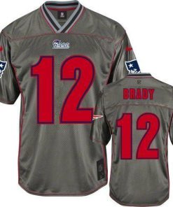 Nike Patriots #12 Tom Brady Grey Stitched NFL Elite Vapor Jersey