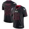 Nike Patriots #12 Tom Brady Lights Out Black Stitched NFL Limited Rush Jersey