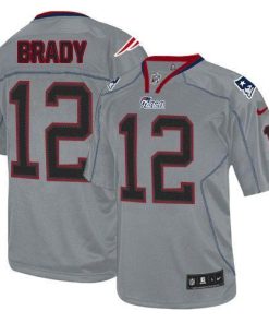 Nike Patriots #12 Tom Brady Lights Out Grey Stitched NFL Elite Jersey
