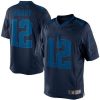 Nike Patriots #12 Tom Brady Navy Blue Stitched NFL Drenched Limited Jersey