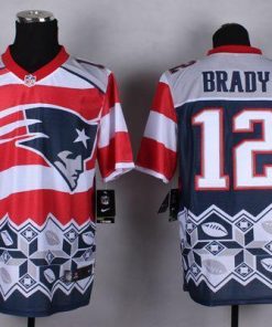 Nike Patriots #12 Tom Brady Navy Blue Stitched NFL Elite Noble Fashion Jersey