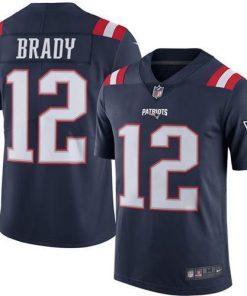 Nike Patriots #12 Tom Brady Navy Blue Stitched NFL Limited Rush Jersey