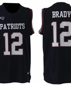 Nike Patriots #12 Tom Brady Navy Blue Team Color Stitched NFL Limited Tank Top Jersey