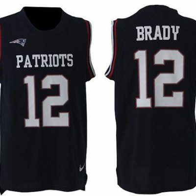 Nike Patriots #12 Tom Brady Navy Blue Team Color Stitched NFL Limited Tank Top Jersey