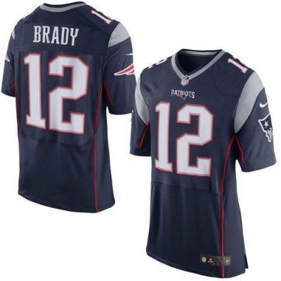 Nike Patriots #12 Tom Brady Navy Blue Team Color Stitched NFL New Elite Jersey