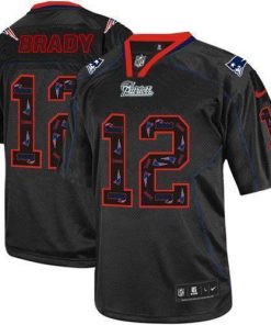 Nike Patriots #12 Tom Brady New Lights Out Black Stitched NFL Elite Jersey