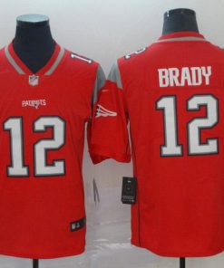 Nike Patriots #12 Tom Brady Red Stitched NFL Limited Inverted Legend Jersey