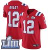 Nike Patriots #12 Tom Brady Red Alternate Super Bowl LIII Bound Stitched NFL Vapor Untouchable Limited Jersey