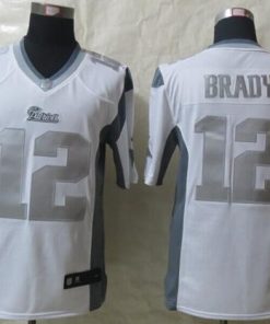 Nike Patriots #12 Tom Brady White Stitched NFL Limited Platinum Jersey