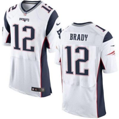 Nike Patriots #12 Tom Brady White Stitched NFL New Elite Jersey