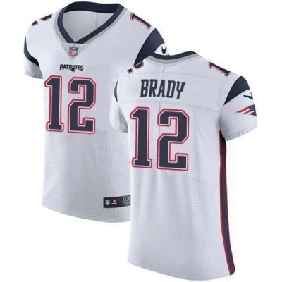 Nike Patriots #12 Tom Brady White Stitched NFL Vapor Untouchable Elite Jersey