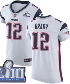 Nike Patriots #12 Tom Brady White Super Bowl LIII Bound Stitched NFL Vapor Untouchable Elite Jersey