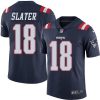 Nike Patriots #18 Matt Slater Navy Blue Stitched NFL Limited Rush Jersey