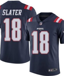 Nike Patriots #18 Matt Slater Navy Blue Stitched NFL Limited Rush Jersey