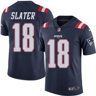 Nike Patriots #18 Matt Slater Navy Blue Stitched NFL Limited Rush Jersey
