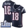 Nike Patriots #18 Matt Slater Navy Blue Team Color Super Bowl LIII Bound Stitched NFL Vapor Untouchable Elite Jersey