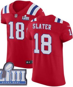 Nike Patriots #18 Matt Slater Red Alternate Super Bowl LIII Bound Stitched NFL Vapor Untouchable Elite Jersey