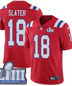 Nike Patriots #18 Matt Slater Red Alternate Super Bowl LIII Bound Stitched NFL Vapor Untouchable Limited Jersey
